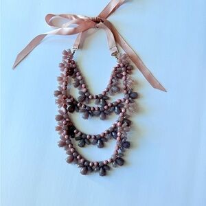Elegant Pink and Purple Beaded Necklace